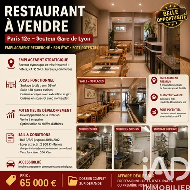 Restaurant à Paris (75012)