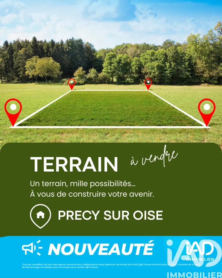 Terrain à Précy-sur-Oise (60460) · 111 500 €