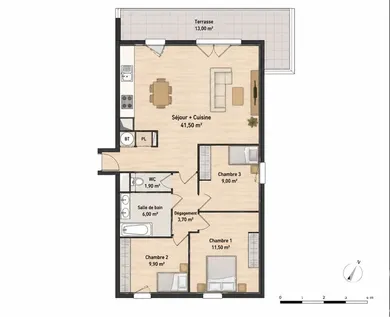 Appartement à Martigues (13500)