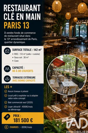 Restaurant à Paris (75013)