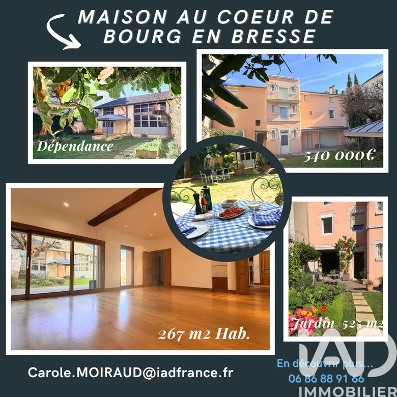 Maison 9 pièces 267 m² · à Bourg-en-Bresse · 267 m² · 540 000 €