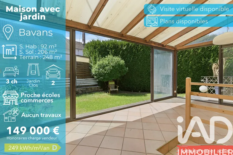 Maison 5 pièces 92 m² · à Bavans · 92 m² · 149 000 €