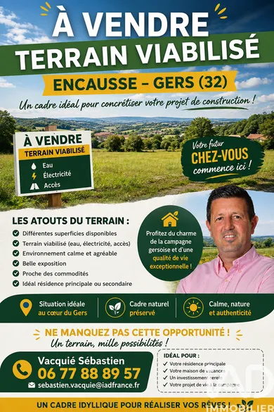 Terrain à bâtir à Encausse (32430)