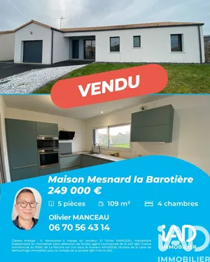 Maison à Mesnard-la-Barotière (85500)