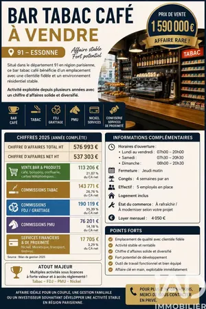 Bar, Brewery, Tobacco shop in Viry-Châtillon (91170)