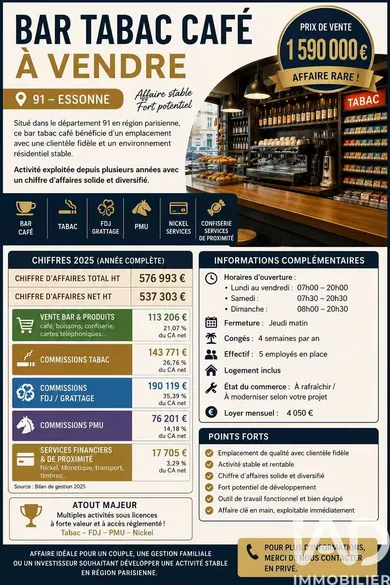 Bar, Brewery, Tobacco shop in Viry-Châtillon (91170)
