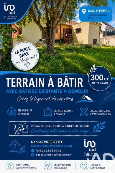 Terrain à bâtir à Montfermeil (93370)