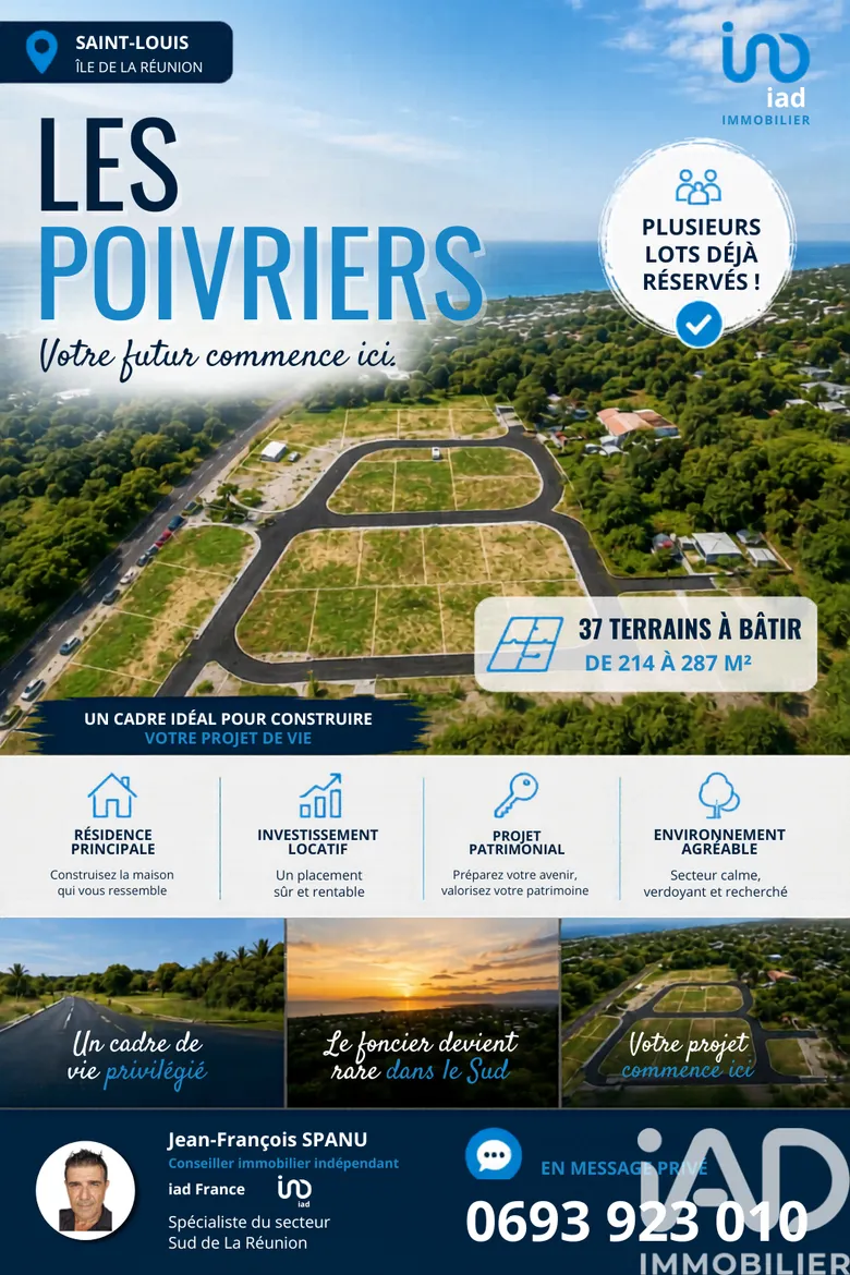 Terrain 4 pièces · à Saint-Louis · 99 300 €