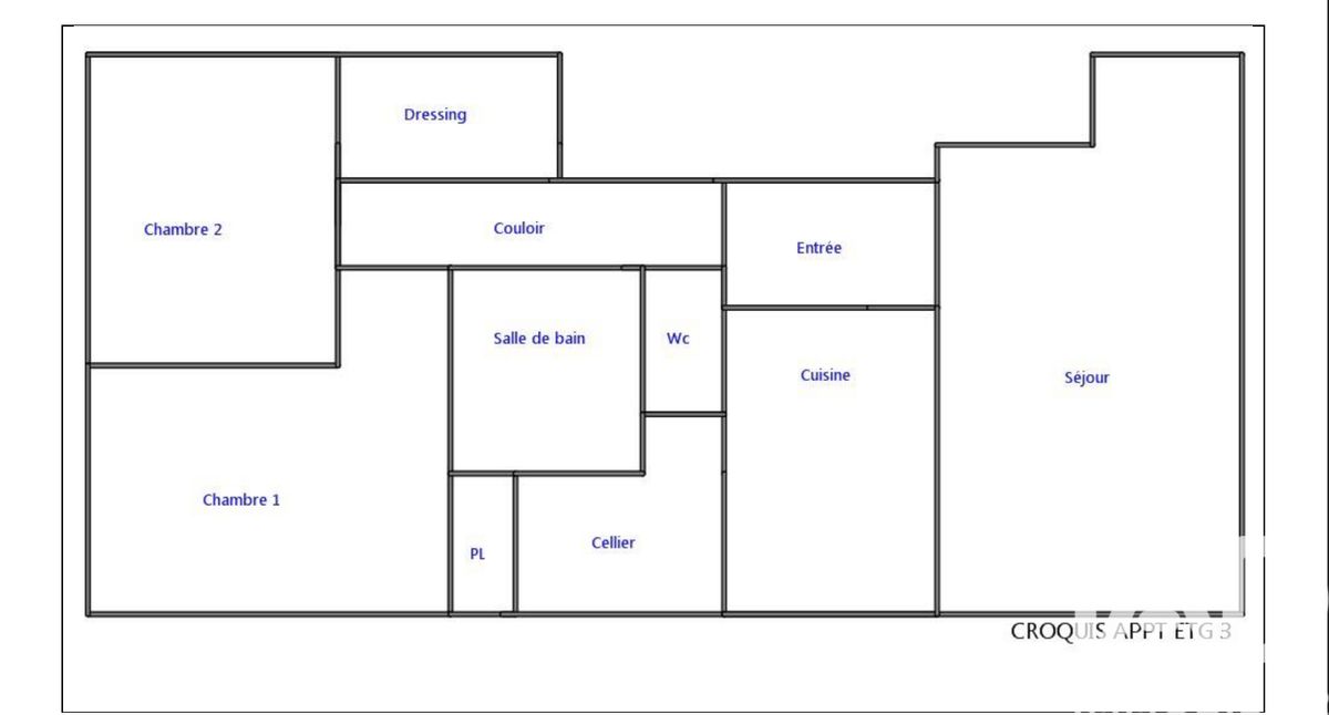Appartement 3 pièces de 68 m² à Villiers-sur-Marne (94350)
