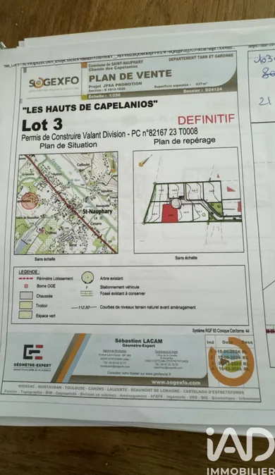 Building plot in Saint-Nauphary (82370)