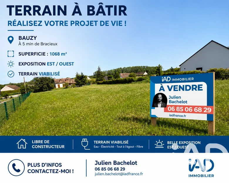 Terrain à Bauzy (41250) · 25 000 €