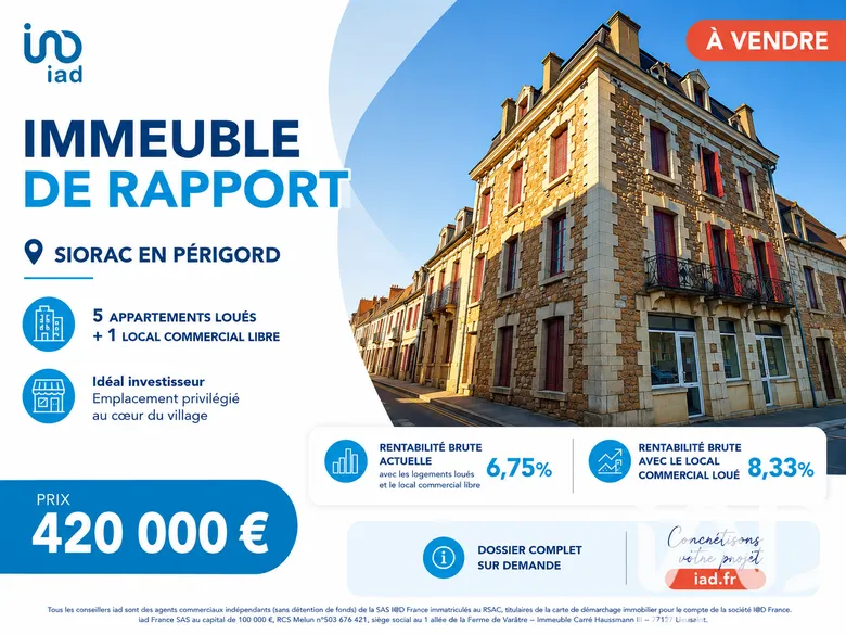 Immeuble 480 m² · à Siorac-en-Périgord · 480 m² · 420 000 €