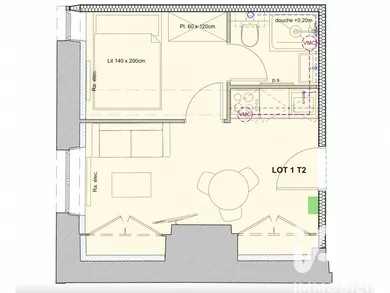 Studio à Lyon (69004)