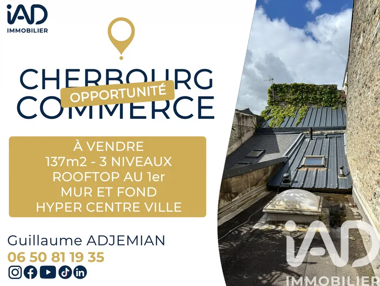 Habillement, Textile​ à Cherbourg-en-Cotentin (50100) · 135 m² · 55 400 €
