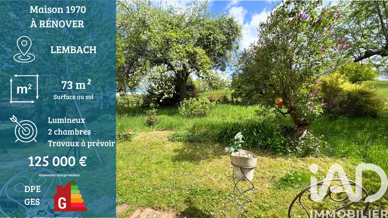 Maison 3 pièces 73 m² · à Lembach · 73 m² · 125 000 €