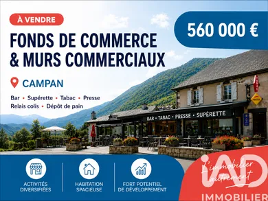 Murs commerciaux à Campan (65710)