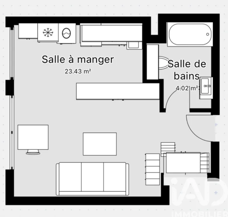 Appartement 1 pièce 27 m² · à Metz · 27 m² · 89 500 €