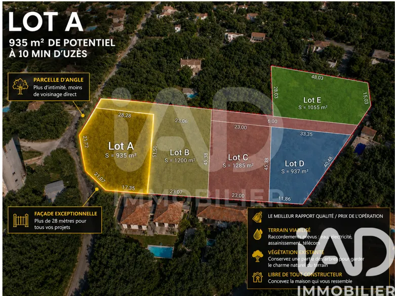 Terrain à bâtir à Saint-Siffret (30700) · 170 000 €