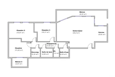 Appartement à Villeurbanne (69100)
