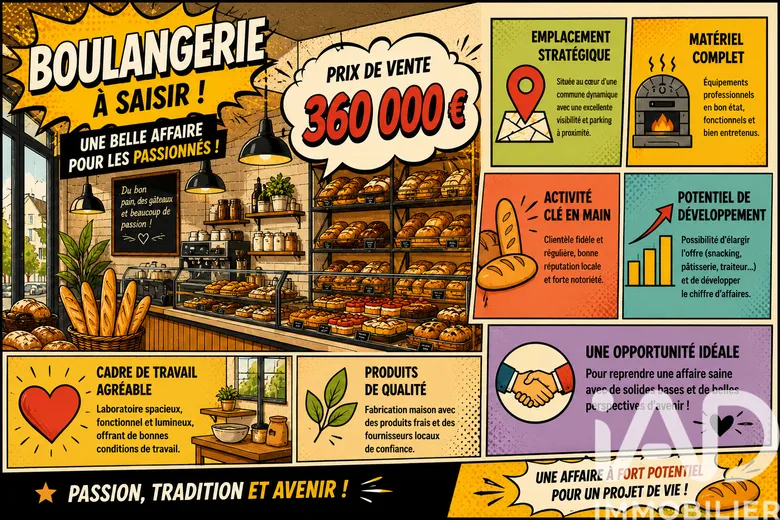 Boulangerie à Saint-Denis-en-Val (45560) · 220 m² · 360 000 €