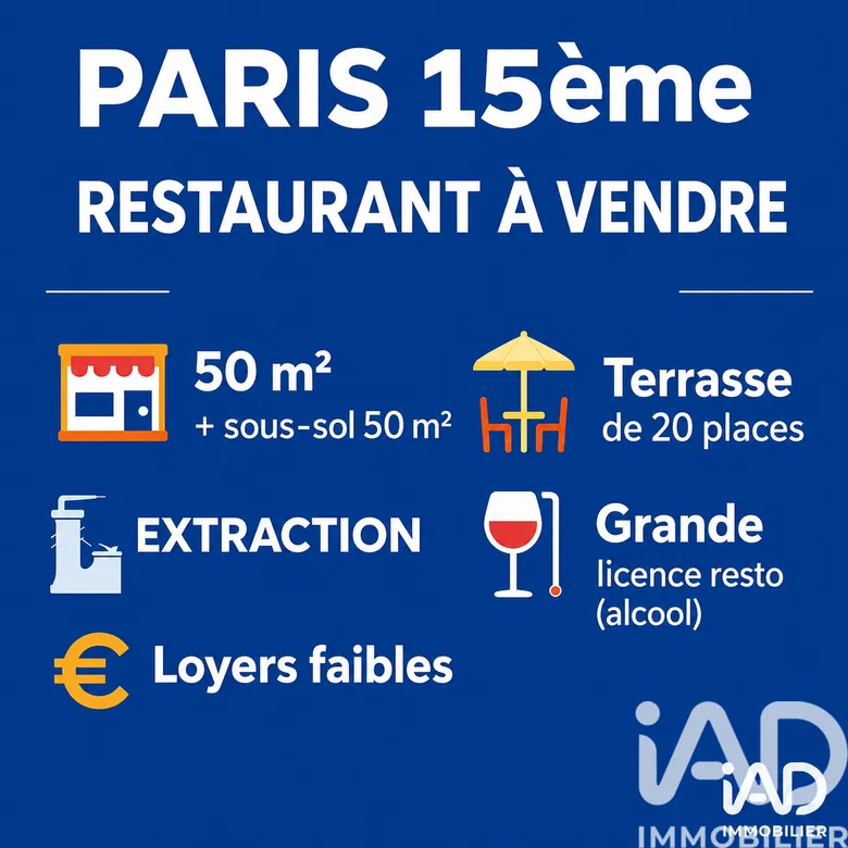 Local commercial 100 m² · à Paris · 100 m² · 115 000 €