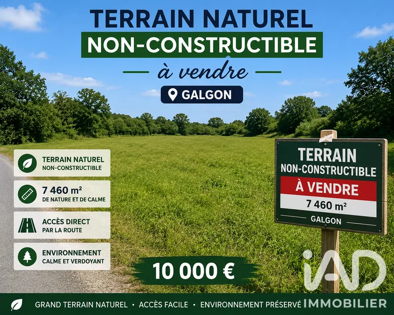 Terrain agricole à Galgon (33133) · 10 000 €