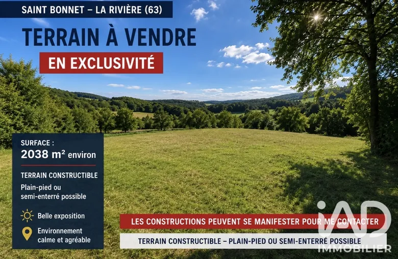 Terrain 2038 m² · à Saint-Bonnet-la-Rivière · 20 000 €