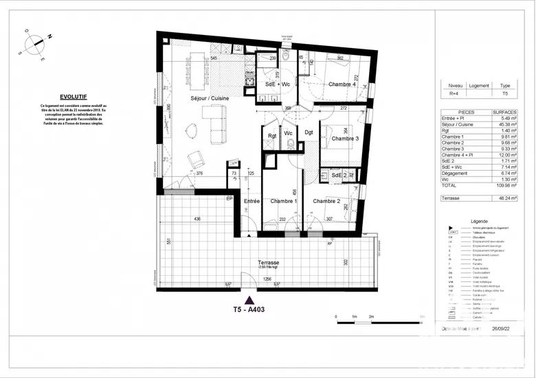 Appartement 5 pièces 110 m² · à La Rochelle · 110 m² · 580 000 €