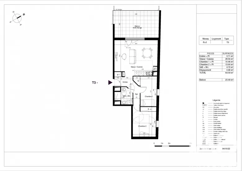 Appartement 3 pièces 65 m² · à La Rochelle · 64,6 m² · 344 000 €