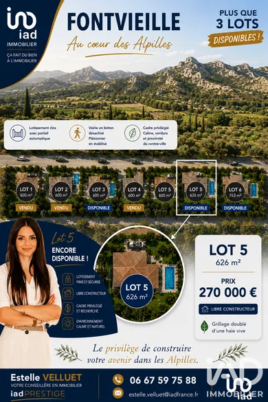 Building plot in Fontvieille (13990)