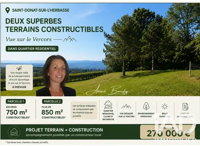 Terrain à bâtir à Saint-Donat-sur-l'Herbasse (26260)