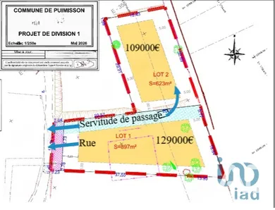 Building plot in Puimisson (34480)