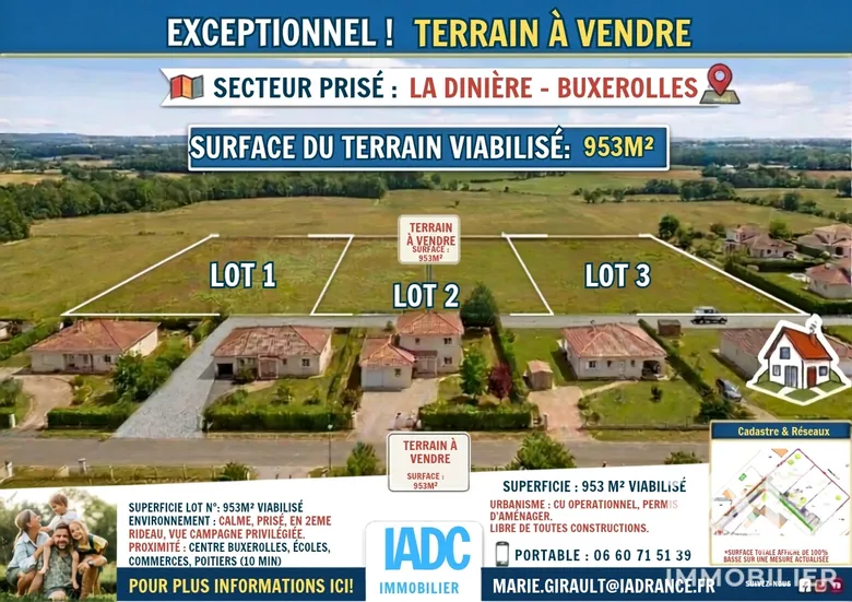 Terrain à Buxerolles (86180) · 166 000 €