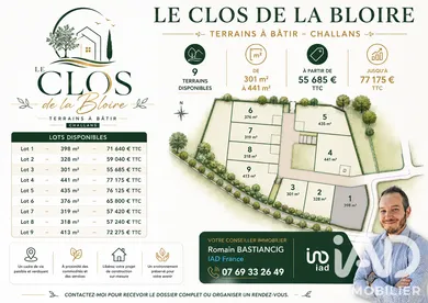 Terrain à bâtir à Challans (85300)