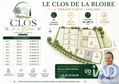 Terrain à bâtir à Challans (85300)