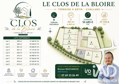 Terrain à bâtir à Challans (85300)