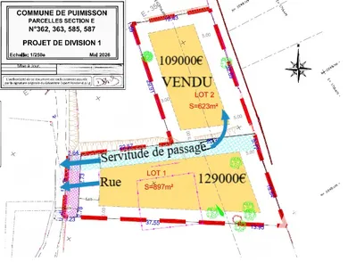 Building plot in Puimisson (34480)