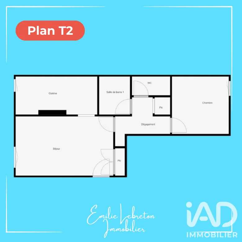 Appartement 2 pièces 41 m² · à Saint-Pierre-lès-Elbeuf · 41,4 m² · 50 000 €