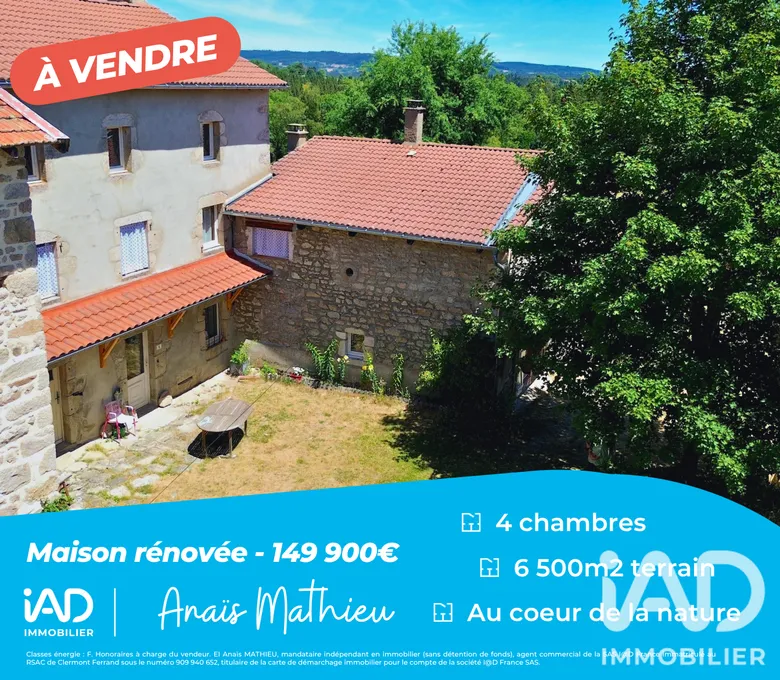 Maison 6 pièces 143 m² · à Saint-Germain-l'Herm · 143 m² · 149 900 €