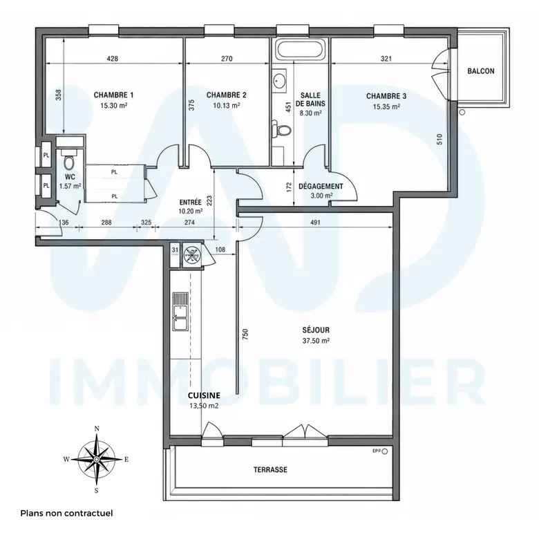 Appartement 4 pièces 112 m² · à Bois-Guillaume · 112 m² · 385 000 €