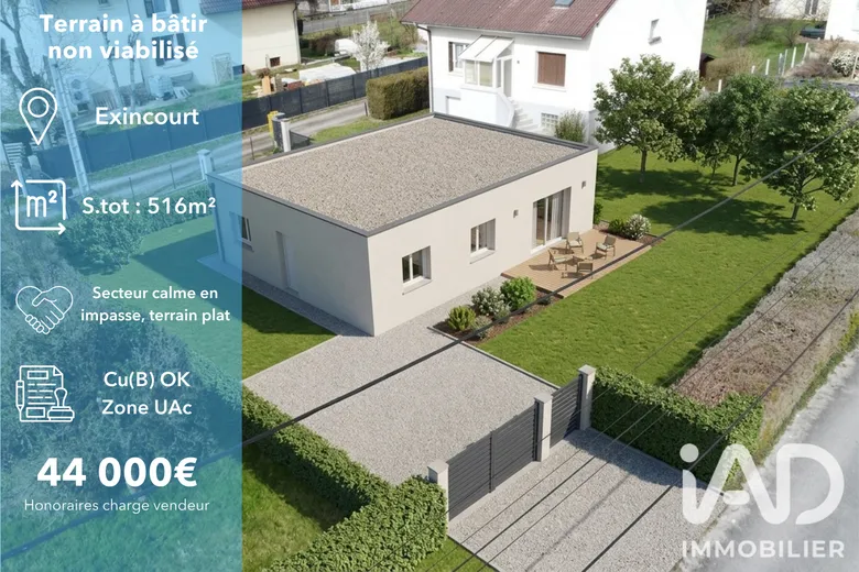 Terrain 516 m² · à Bâtir À Exincourt · 516 m² · 44 000 €