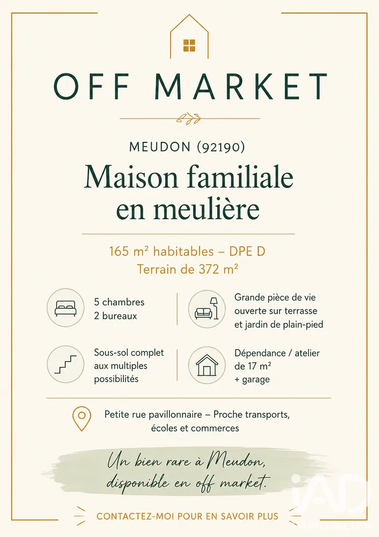 Maison 7 pièces 165 m² · à Meudon · 165 m² · 1 245 000 €