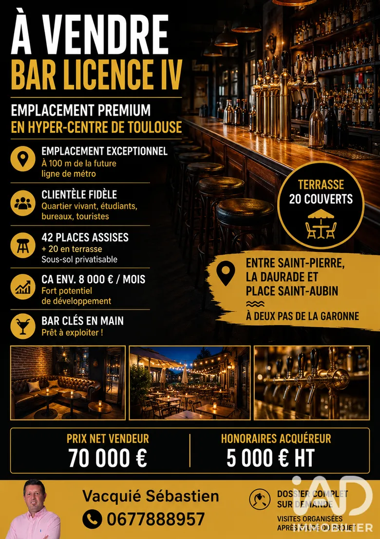 Local commercial 70 m² · à Toulouse · 70 m² · 76 000 €