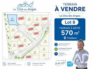Terrain à bâtir à Challans (85300)
