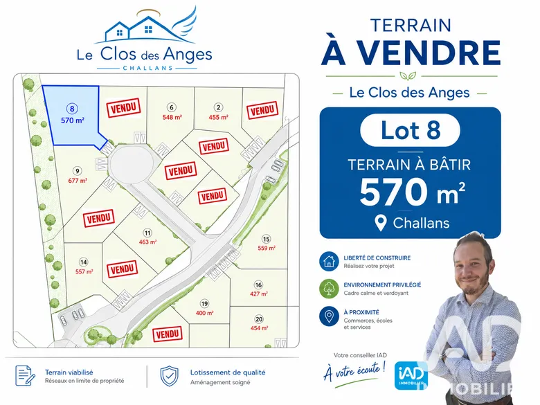 Terrain à bâtir à Challans (85300) · 105 900 €