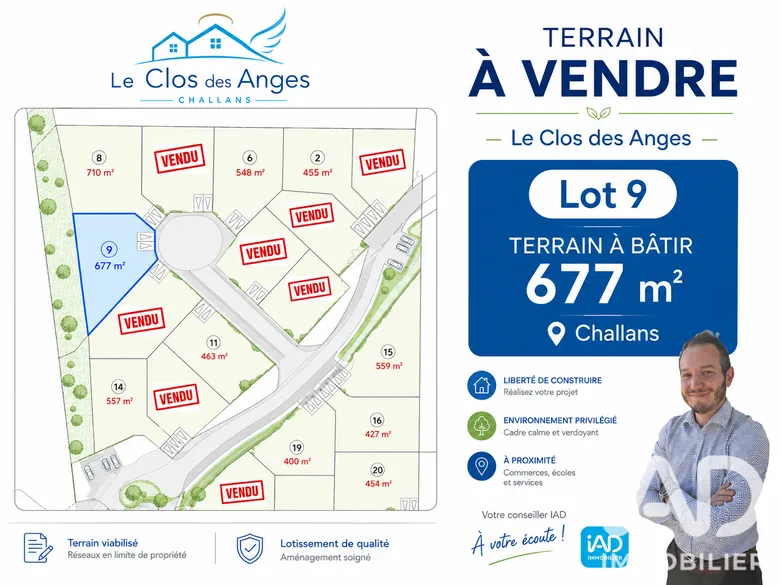 Terrain à bâtir à Challans (85300) · 114 000 €