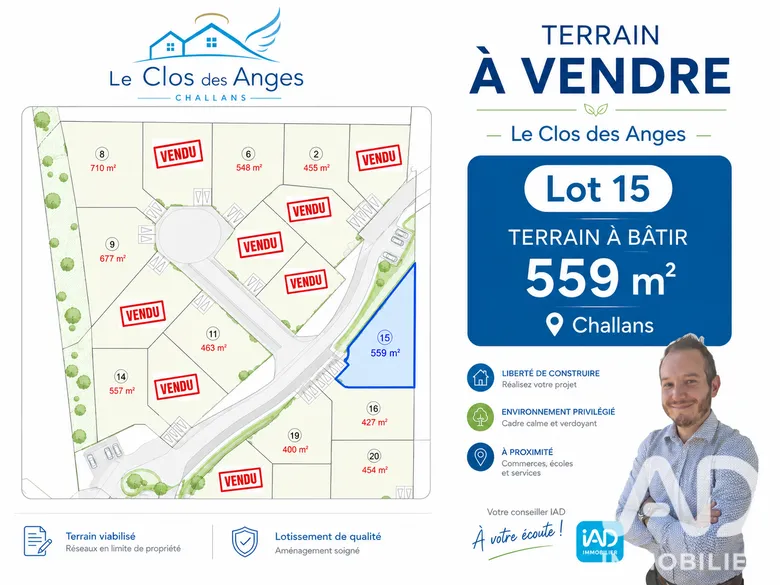 Terrain à bâtir à Challans (85300) · 98 000 €