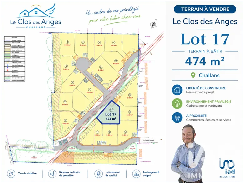Terrain à bâtir à Challans (85300) · 83 000 €