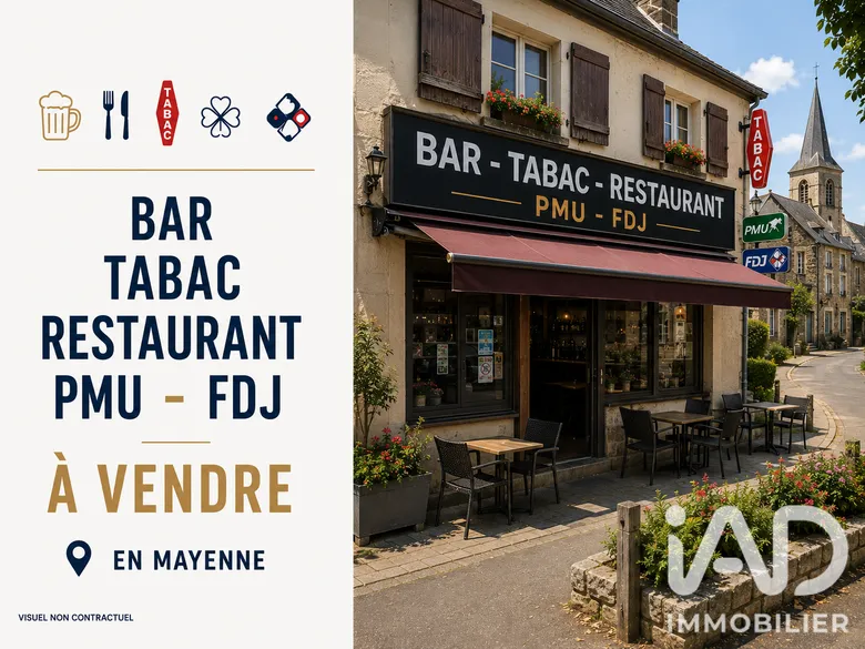 Bar, Brasserie, Tabac à Évron (53600) · 300 m² · 132 000 €