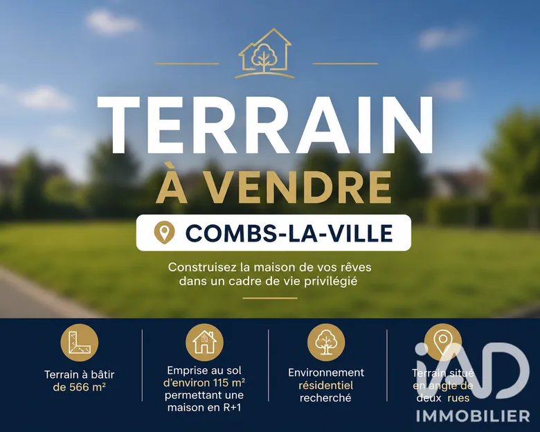 Terrain à Combs-la-Ville (77380) · 180 000 €